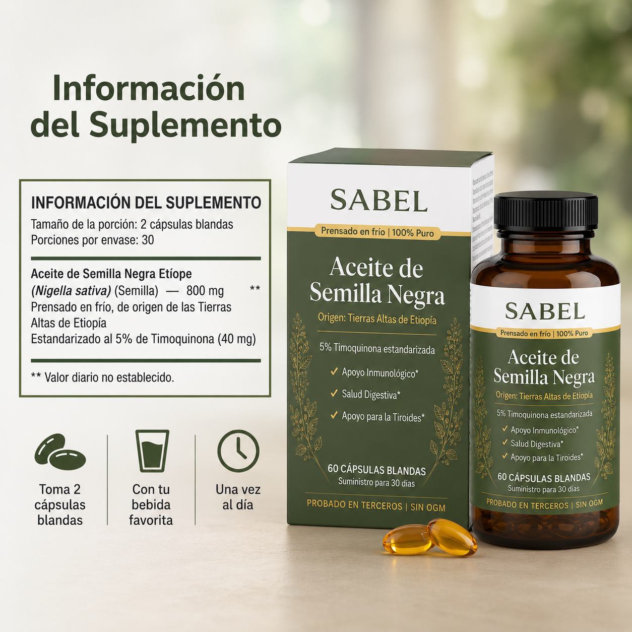 Aceite de semilla negra etíope